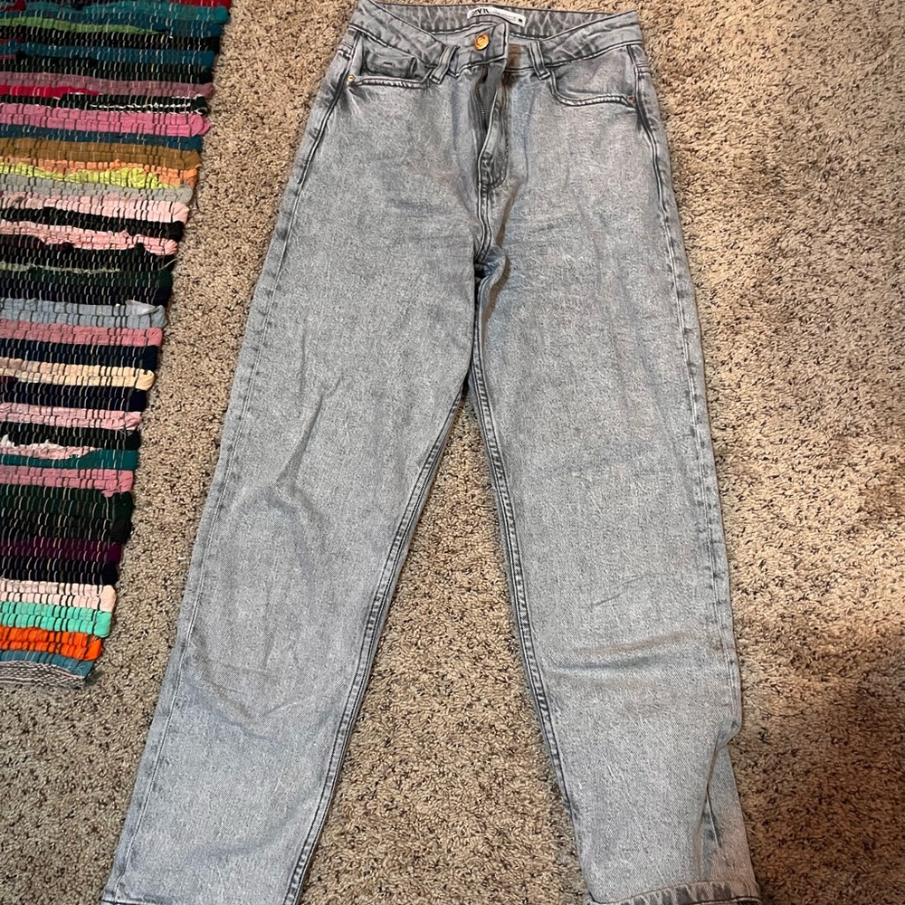 Zara Gray Denim Jeans